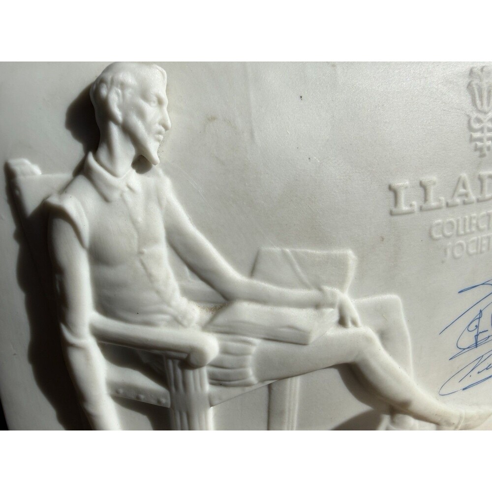 Vintage Lladro Collectors SocietyDon Quixote Bisque PorcelainPlaque